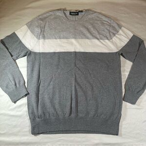 Claiborne Performance Crewneck Sweater Men’s XL Cotton Blend Thermolite Grey